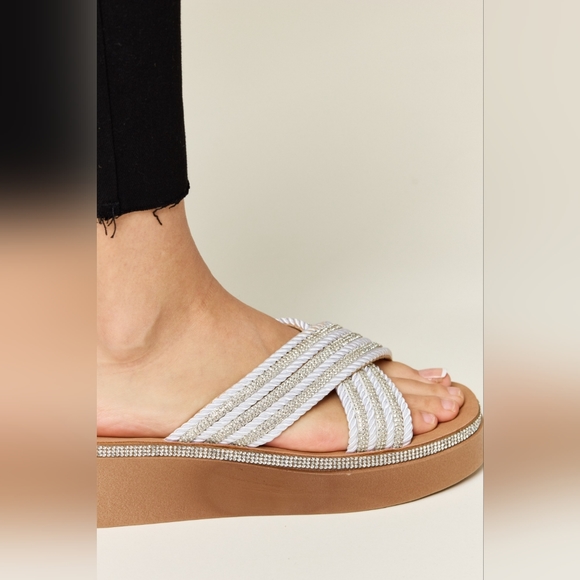 Forever Link Rhinestone Platform Wedge Sandals - Picture 4 of 7